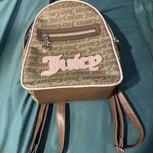 Juicy Couture Pink and Brown Backpack
